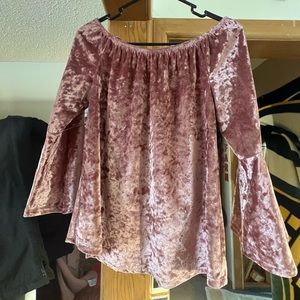 Velvet pink top